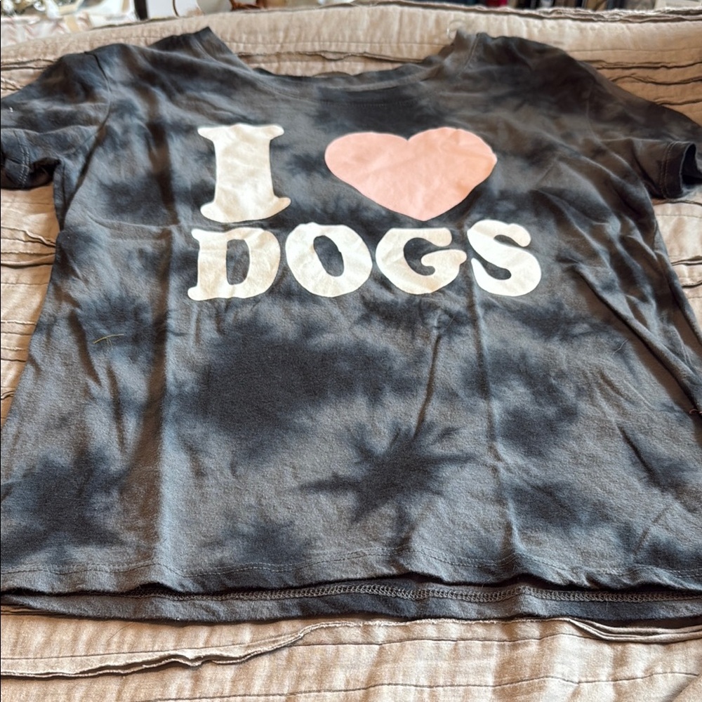 Fifth Sun Black and Pink Dog Lover's Tee